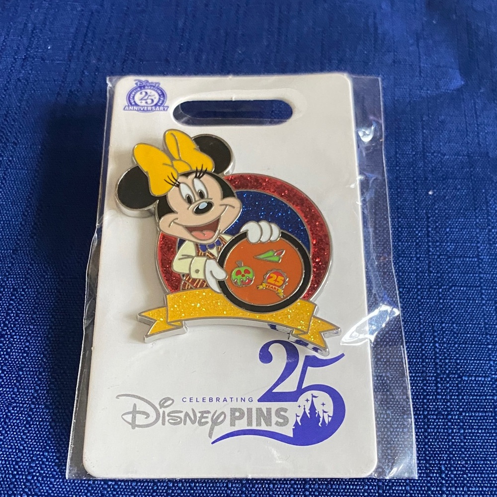 Disney Minnie Mouse 25th Celebration Pin with Yellow Bow